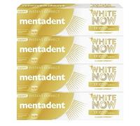 Mentadent White Now Instant Correct Dentifrice blanchissant à action immédiate Blanc Uniforme contre les taches de surface Vernis à ongles Blanchiment des dents Blanchiment temporaire - 4 flacons de