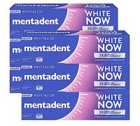 Mentadent White Now Revitalize Dentifrice blanchissant anti-jaunissement pour vernis à ongles naturel blanchiment temporaire - 6 flacons de 75 ml