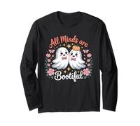 Mental Health Autism Awareness Cute Ghost Teacher Halloween Manche Longue