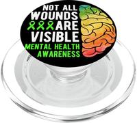 Mental Health Awareness - Not All Wounds are Visible PopSockets PopGrip pour MagSafe