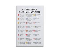 Mental Health I Can Control (2) Poster sur toile pour chambre, salon, étude, esthétique et décoration, style sans cadre, 60 x 90 cm