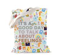 Mental Health Matters Sac fourre-tout pour thérapie, cadeau d'amour, psychologue, conseiller scolaire, thérapeute, Sac fourre-tout Feelings, medium