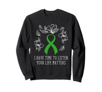 Mental Health Support I Have Time to Listen Ruban Floral Sweatshirt