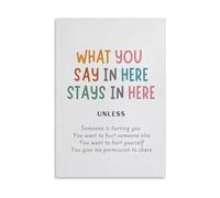 Mental Health Wall Art, Counseling Office Poster with Positive Message, Therapy Decor for Anxiety Relief, School Psychologist Print(Unframed,08x12inch(20x30cm))