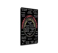 Mental Health What I Can and Cannot Control Positive Poster Anxiety Coping Skills Wall Art for Therapy Office Bedroom Living Room Gym Decor