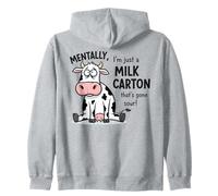 Mentalement, Je ne suis qu'un Carton de Lait Qui a Mal tourné Sweat à Capuche