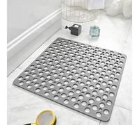 Mentalism Tapis antidérapant pour salle de bain - Imperméable et anti-chute - Gris - 53 x 53 cm