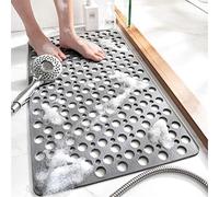 Mentalism Tapis antidérapant pour salle de bain - Imperméable et anti-chute - Gris - 60 x 90 cm