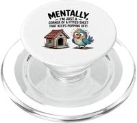 Mentally A Corner of Fitted Sheet Introvert Burnout Survivor PopSockets PopGrip pour MagSafe
