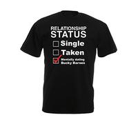 Mentally Dating Bucky Barnes, Men's Printed T-Shirt - Noir/Blanc/Rouge XL = 111-116cm