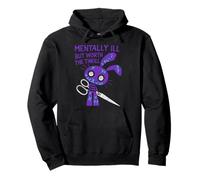 Mentally Ill But Worth The Thrill, Emo Goth Ciseaux Bunny Sweat à Capuche