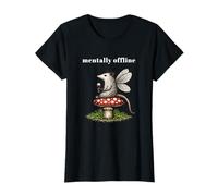 Mentally Offline Funny Opossum Fairy Wine Mushroom Citation T-Shirt