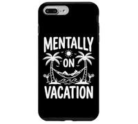 Mentally on Vacation Hamac Tropical Amusant avec Palmiers et Plage Coque pour iPhone 7 Plus/8 Plus
