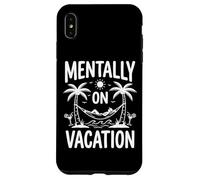 Mentally on Vacation Hamac Tropical Amusant avec Palmiers et Plage Coque pour iPhone XS Max