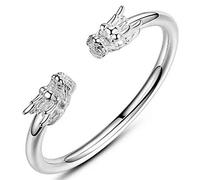 MENTAM Bracelets à manches à la mode, bracelets rétro tra Bracelet manchette double tête de dragon en argent sterling for femme, bijou d'amitié, cadeau d'anniversaire