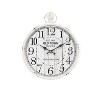 Menterry Horloge Murale rétro européenne Design Antique à l'ancienne, Style Rustique et Vintage. Horloges murales silencieuses fonctionnant à Piles pour la Cuisine, la Ferme, Le Bureau (Blanc)