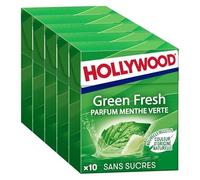 MENTHE VERT SANS SUCRE 5X10D 70G, HOLLYWOOD, LOT DE 4
