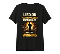 Menti sur Plotted Against Mishandled and Still Winning Mindset T-Shirt Haut de Gamme