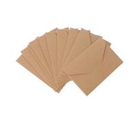 Mentin 50pcs Mini Enveloppes Kraft de Cartes-Cadeaux et Cartes de Visite de Mariage - Petites Enveloppes Classiques à Rabat (Marron)
