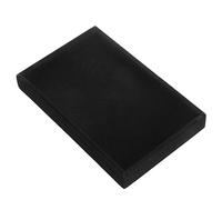 Mentin Plateau à Bijoux Velours, Boîte à Bijoux Présentoir à Bijoux - 22.5x14.5x3cm (Noir)