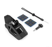 Mentonnière compacte pour casque avec support Insta360 X5 pour vélo et activités de plein air (Noir)