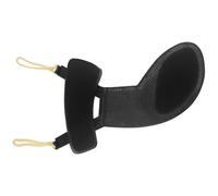 Mentonnière de Violon 4/4 en Cuir Noir, Épaulière 3/4 | Deux-en-un, Installation Facile, Design Multi-usage, Forme Stable, pour Joueurs Professionnels et Débutants