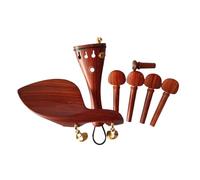 Mentonnière de violon Ensemble complet de pièces violon, accessoires en ébène, taille 4/4, repose-menton, cordier, chevilles, épingle d'extrémité, coussinet d'épaule for menton(Red sandalwood A)