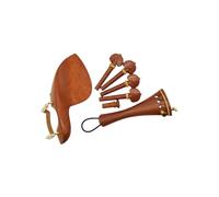 Mentonnière de violon Ensemble complet de pièces violon, accessoires en ébène, taille 4/4, repose-menton, cordier, chevilles, épingle d'extrémité, coussinet d'épaule for menton(Jujube wood)