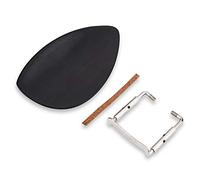 Mentonnière en bois d'ébène avec bande en bois tendre et support pour violon 4/4