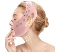Mentonnière pour Dormir, Masque de Lifting en V Respirant et Réglable Réducteur de Double Menton pour Femmes Modelant la Ligne en V Raffermissant Parfaitement la Mâchoire et le Visage