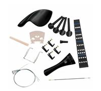 Mentonnière pour violon Kit de pièces violon 3/4 4/4 en ébène, cordier, cheville, repose-menton, autocollant touche, pont, poste sonore(1-2)