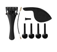 Mentonnière pour violon Pièces de violon électrique à monter soi-même, un ensemble boutons mentonnière, cordier, chevilles perforées for, taille 4/4 3/4 1/2 1/4 1/8(SIZE 4 4)