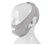 Mentonnière Relevable en V, Sangle Amincissante Nylon le Visage Masque Lifting du Menton Réglable Masque Facial en Forme de Double Mentonnière pour Femmes Cadeau pour Dormir (Gris)