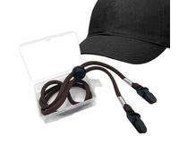 Mentonnières pour Chapeaux - Sangle de Chapeau réglable, Cordon de rétention sécurisé avec Boucle Double Couche, Longueur 80 cm, Construction en Polyester | Utilisation de sécurité en Plein air,