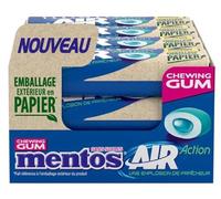 Mentos Air Action - Menthol Eucalyptus - 12 packs de 2 rouleaux de 8 chewing-gum (Nouveauté 2025)