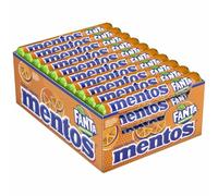 Mentos - Boîte de 40 Rouleaux Fanta - Bonbons Mentos goût Fanta, Tendres et Croquants - Format Idéal pour Anniversaires - 40 Rouleaux à Partager