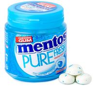 Mentos - Chewing-Gum Mentos Pure Fresh Parfum Fresh Mint - Chewing-Gum Sans Sucres - Au Thé Vert - Dure Longtemps - Haleine Fraîche - Boîte de 50 Dragées 100g