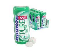Mentos Chewing-gum Pure Fresh - Goût de menthe verte (Lot de 10)