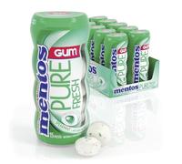 Mentos Chewing-gum Pure Fresh - Goût de menthe verte (Lot de 10)