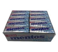 Mentos Chewing-gum sans sucre Menthe poivrée Blanc Carton 40 x 13,5 g