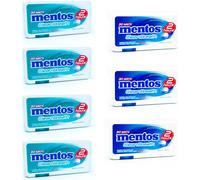 Mentos Clean Breath 7 paquets de saveurs mélangées Menthe intense et Menthe poivrée