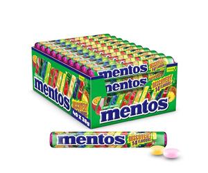 Mentos Discovery 14 saveurs - Boîte de 40 Rouleaux de Bonbons Fruités