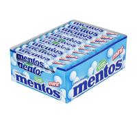 Mentos dragées à mâcher Menthe Présentoir de comptoir goût frais 38g Paquet de 40