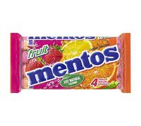 Mentos Lot de 4 rouleaux de friandises à mâcher pour fruits 152 g