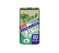 MENTOS GUM - Chewing-Gum Pure Parfum Fresh Chloro - Chewing-Gums Sans Sucres - Dure Longtemps - Haleine Fraîche - Boîte en carton de 80 Dragées - 160g
