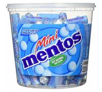Mentos Mini Mint 120 rouleaux de dragées à mâcher au goût de menthe en boîte 1260g