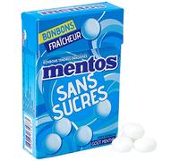 Mentos - Minis Bonbons Mentos Sans Sucres à la Menthe, Tendres et Croquants - Goût Rafraîchissant - Boite Refermable à Emmener Partout et à Partager - 1 Boite de 45 Minis Bonbons