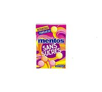 Mentos- Minis Bonbons Mentos Sans Sucres Fruit - Tendres et Croquants - Goût Fruité - Boite Refermable à Emmener Partout et à Partager - 49,5 g