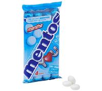 Mentos - Pack de 4 Rouleaux Bonbons à La Menthe, Tendres Et Croquants- 152g