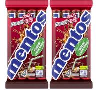 Mentos - Pack de 4 Rouleaux Fresh Cola - Bonbons Mentos au Cola, Tendres et Croquants - Goût Intense et Gourmand (Lot de 2)